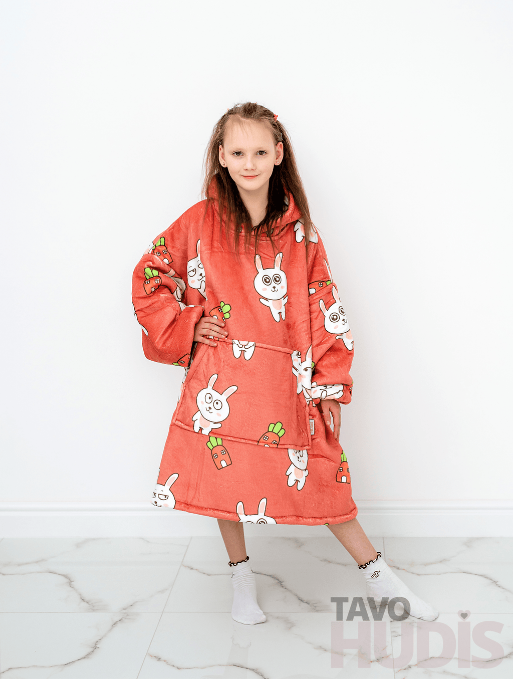 Bunnies Blanket Hoodie for Kids