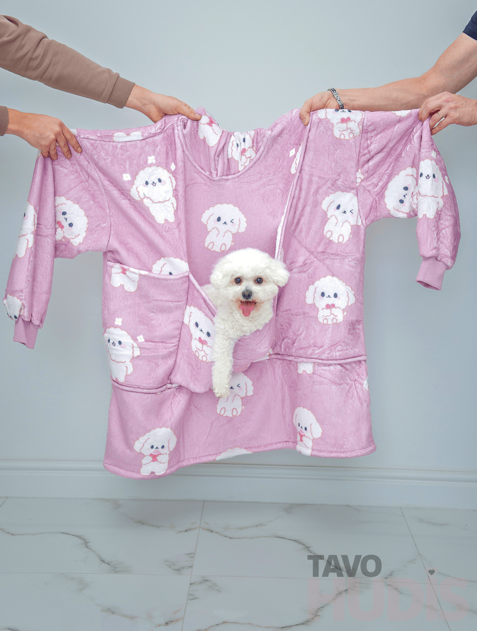 Bichons Kangaroo Blanket Hoodie