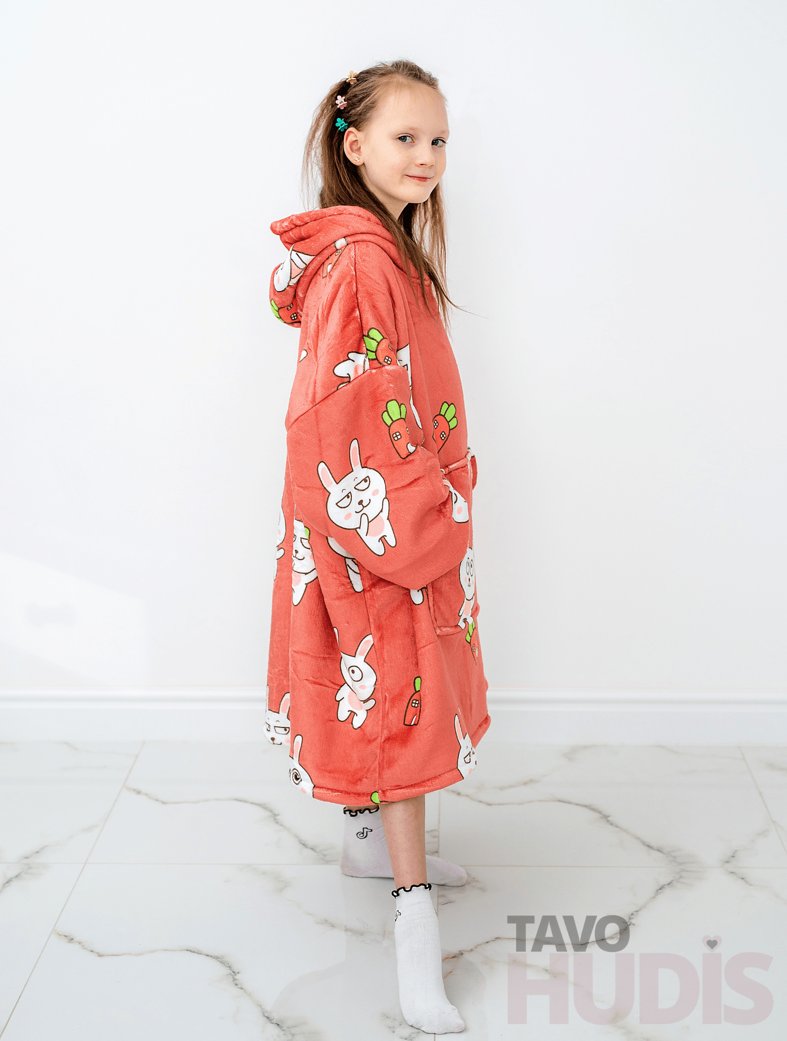 Bunnies Blanket Hoodie for Kids