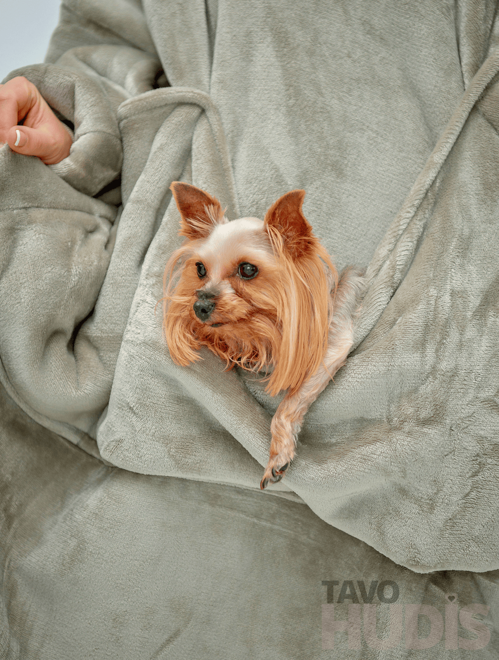 Khaki Kangaroo Blanket Hoodie