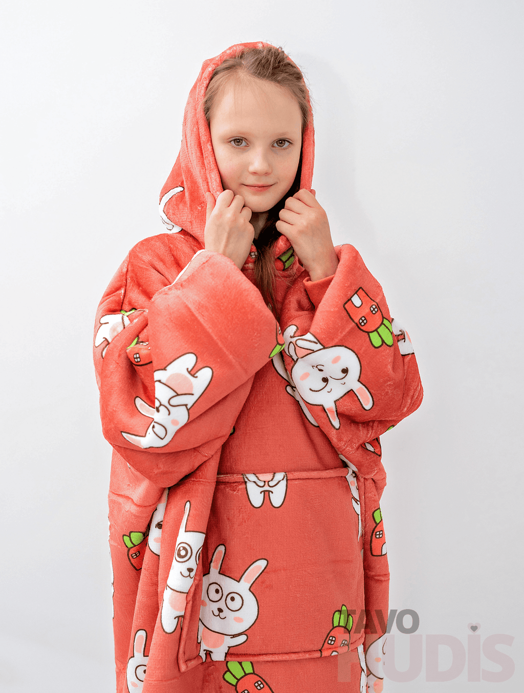 Bunnies Blanket Hoodie for Kids