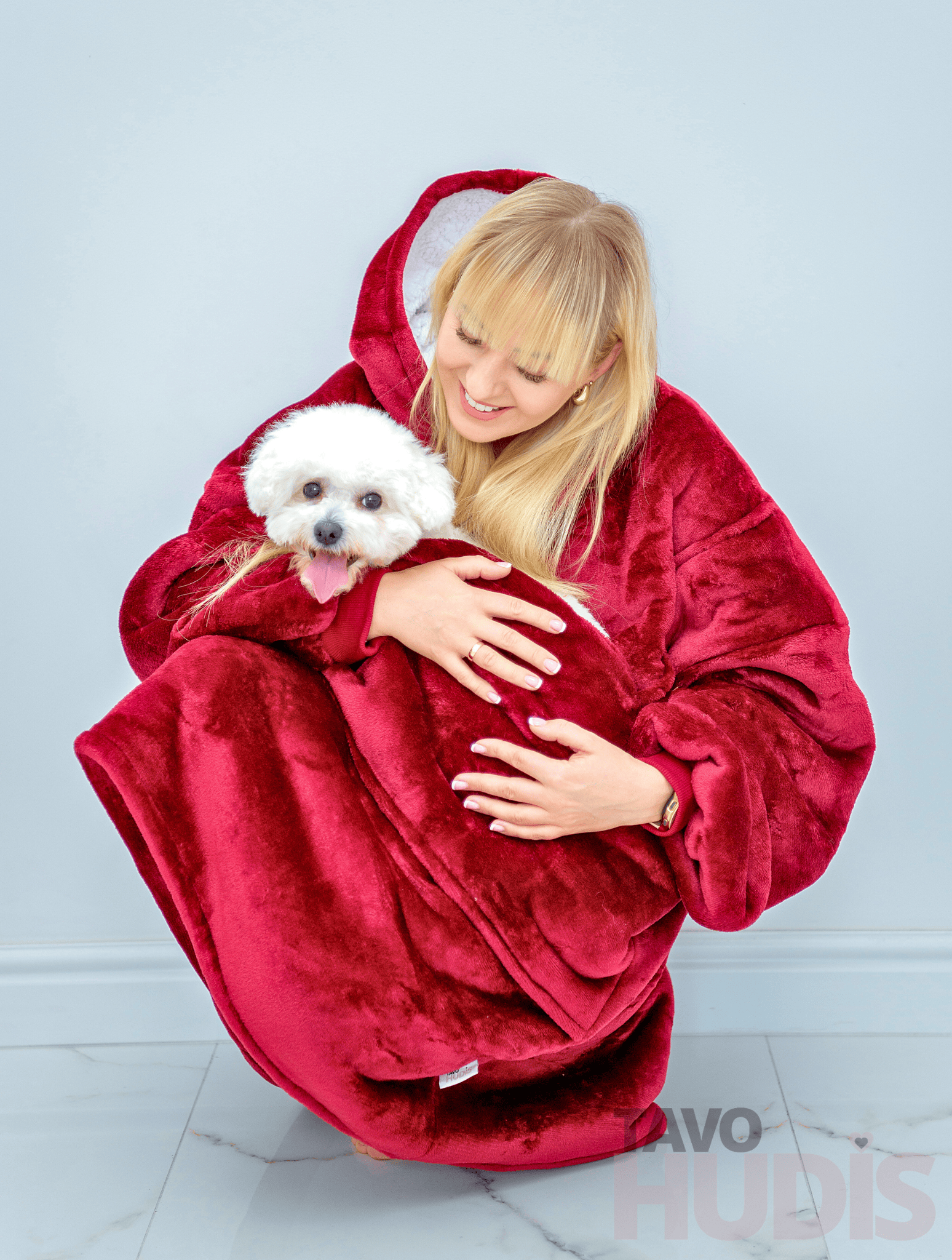 Red Kangaroo Blanket Hoodie