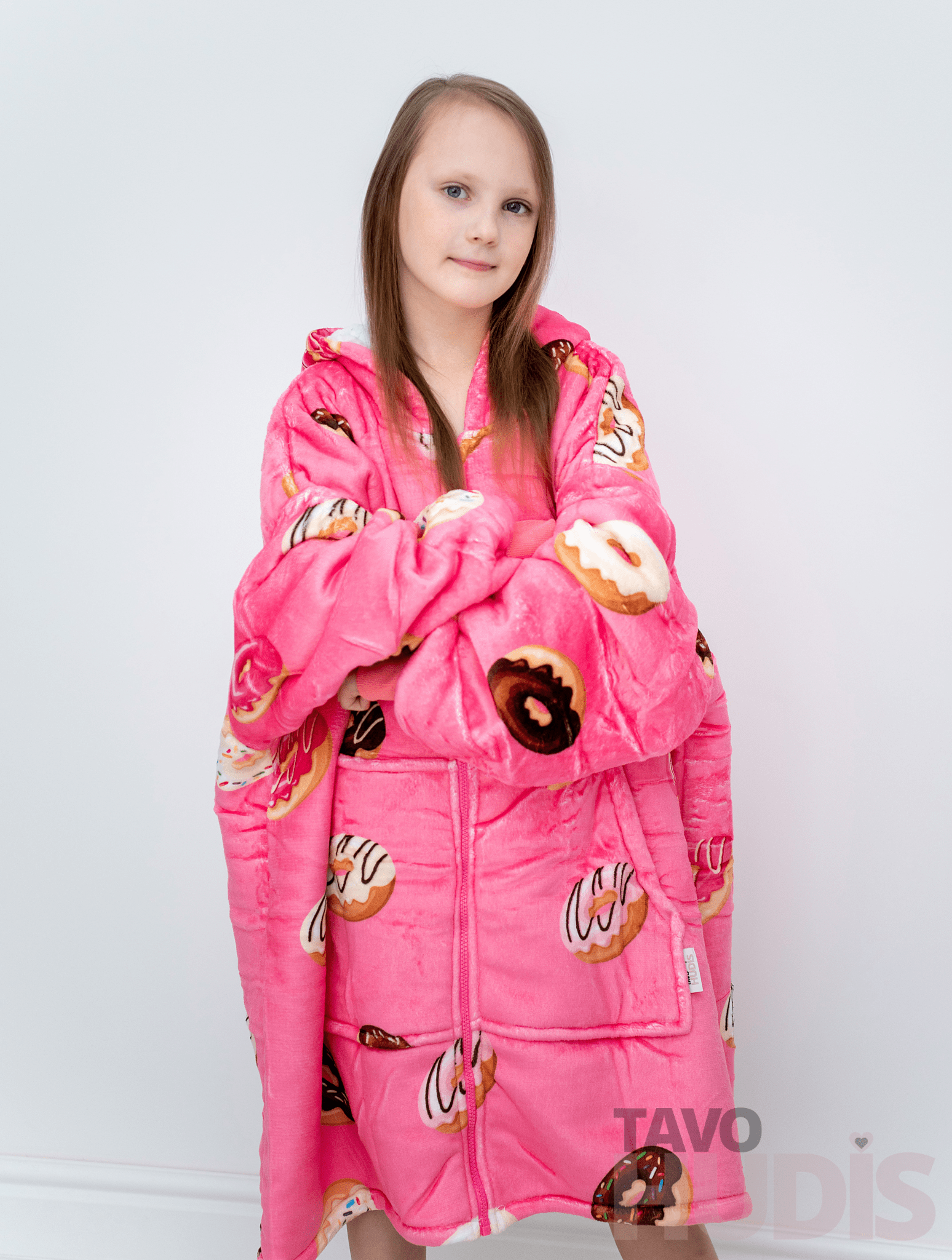 Donuts Blanket Hoodie for Kids
